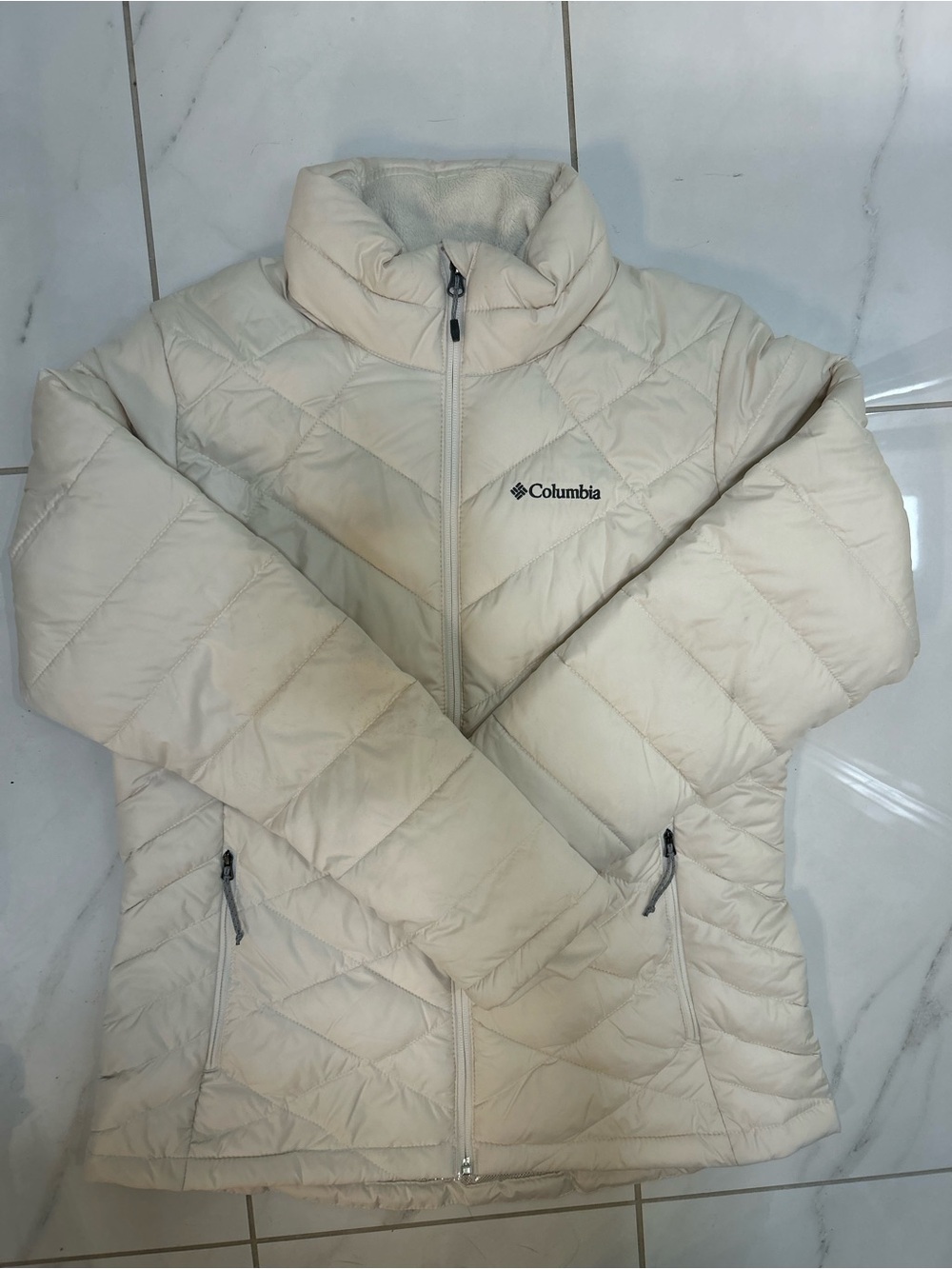 Columbia Ivory Heavenly Omni-Heat Puffer Jacket Size L